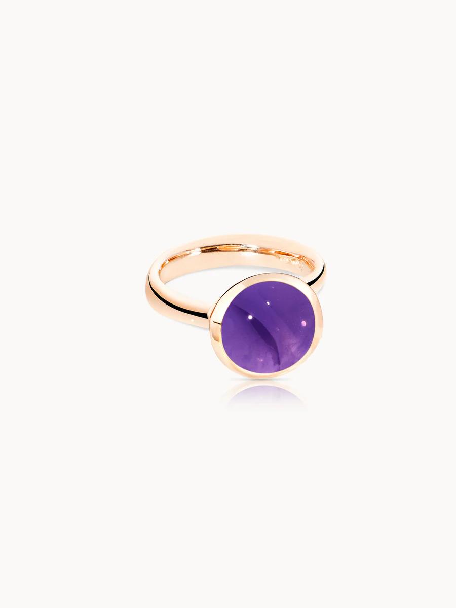 Ring Bouton groß Amethyst Roségold - Tamara Comolli - R-BOU-L-Am-rg