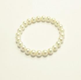 Armband Süsswasserperlen weiss 8mm - Gellner - 5-22720-06