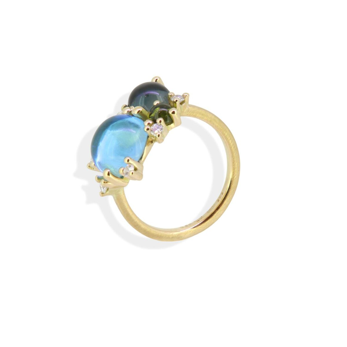 Ring Stellini Turmalin Topas Diamant 14K Gold - Noen - 51131020GG