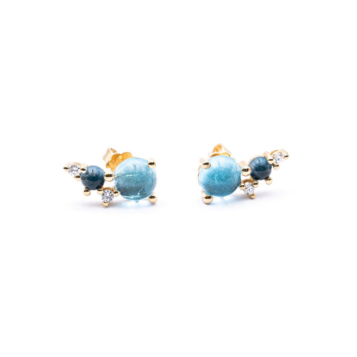 Ohrstecker Stellini London Topas Diamant 14K Gold - Noen - 55059012GG
