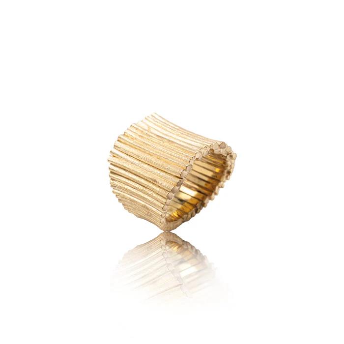Ring Forest groß 925 Silber goldplattiert - Noen - 92195
