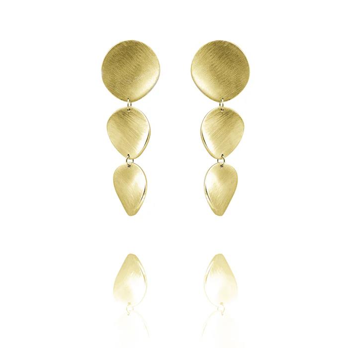 Ohrschmuck Closed Groß 925 Silber goldplattiert - Noen - 96205