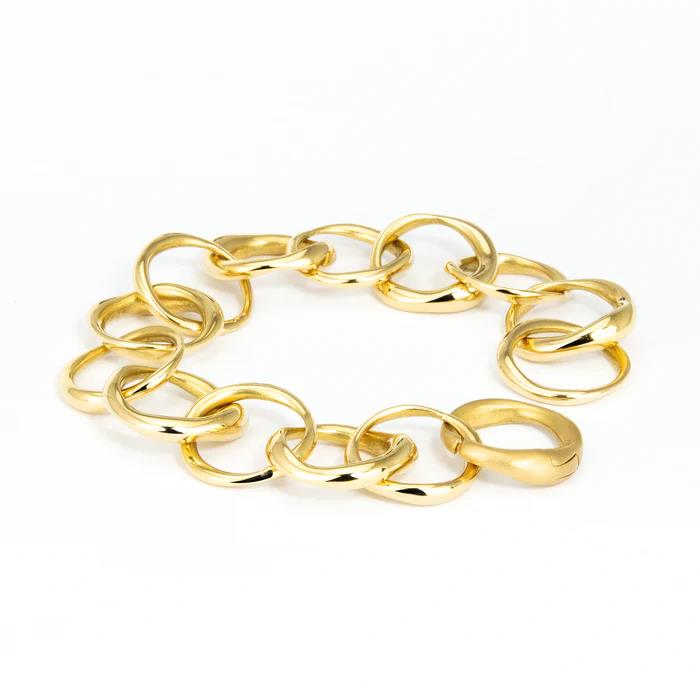 Armband Closed groß 925 Silber goldplattiert - Noen - 97115