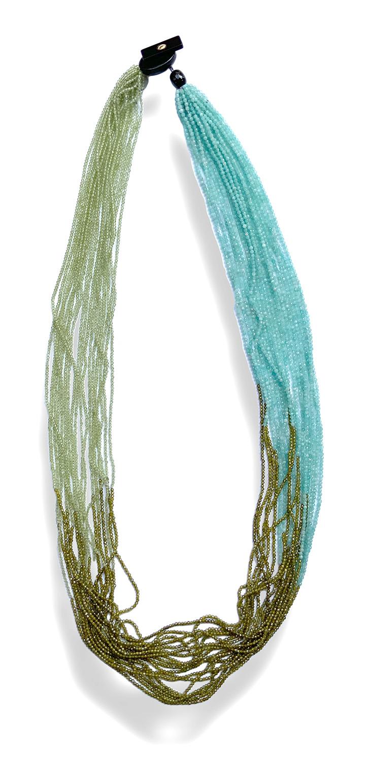 Kette Amazonit Zirkon Peridot - Individuelle Marken - C-11-175