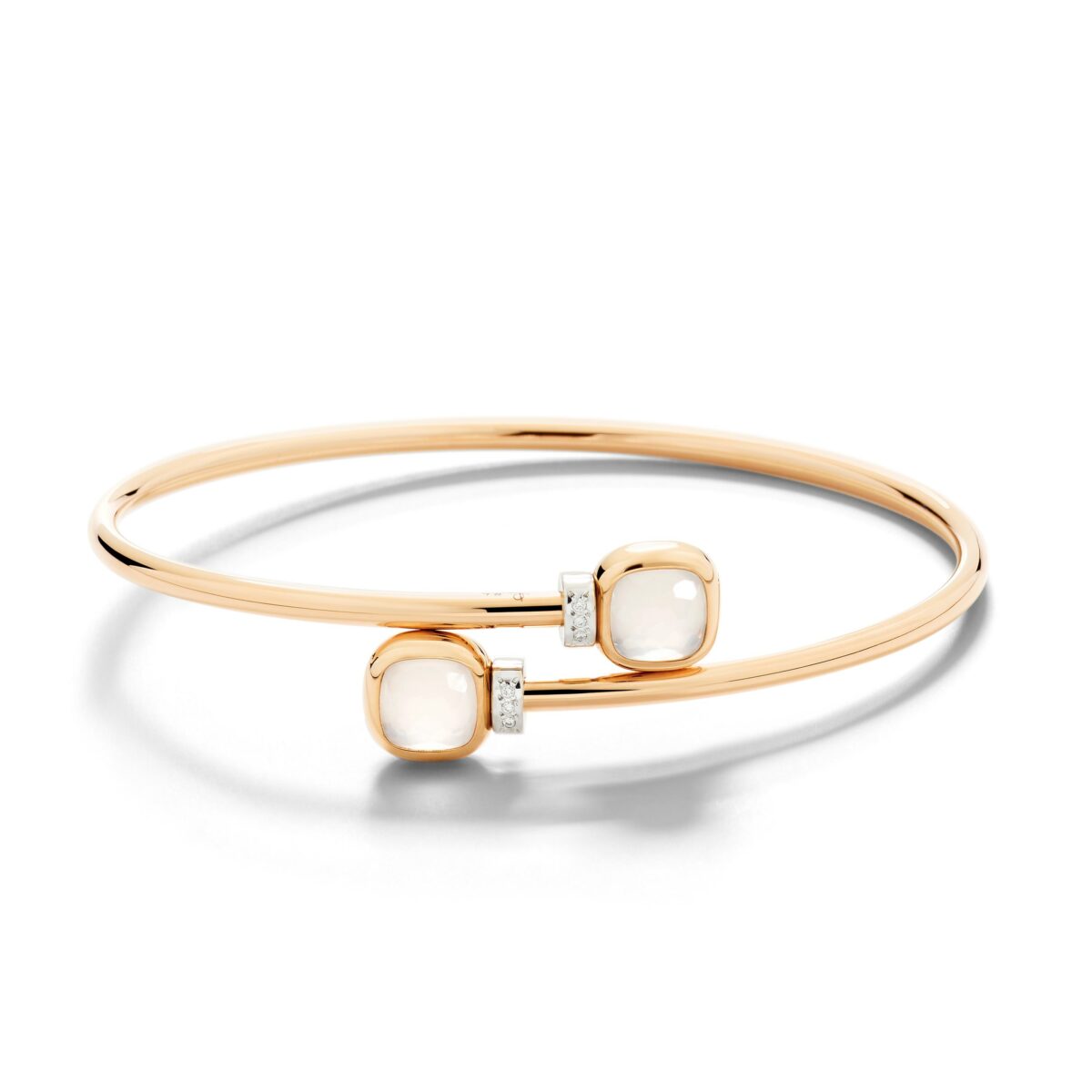 Armreif Nudo Milky Quarz Diamanten Roségold - Pomellato - PBC5020O6WHRDBQLT