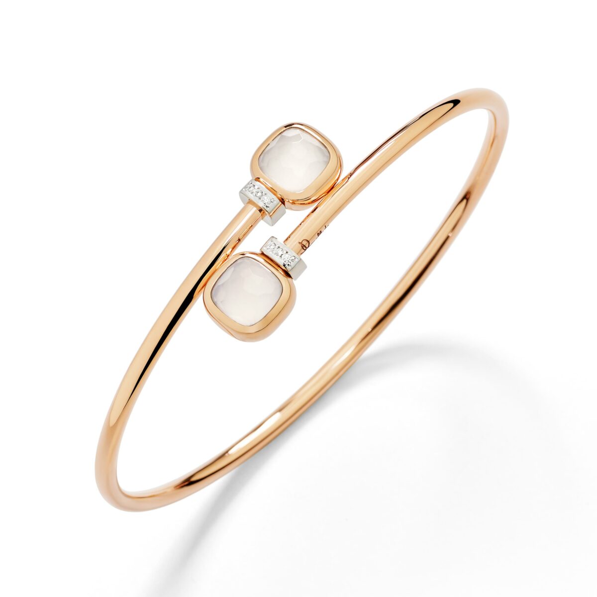 Armreif Nudo Milky Quarz Diamanten Roségold - Pomellato - PBC5020O6WHRDBQLT