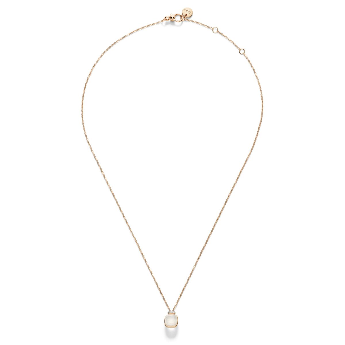 Halskette Nudo Milky Quarz Diamanten Roségold - Pomellato - PCC5020O6WHRDBQLT42