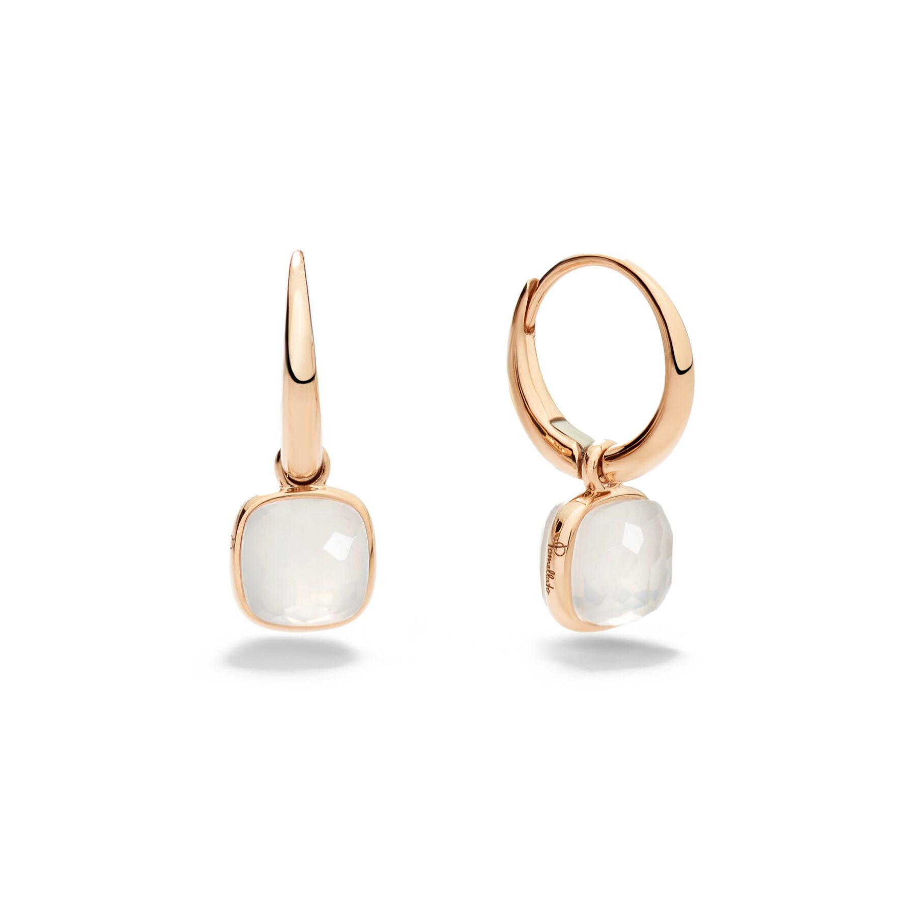 Ohrringe Nudo Mini Milky Quarz Diamanten - Pomellato - POC5020O700000QLT