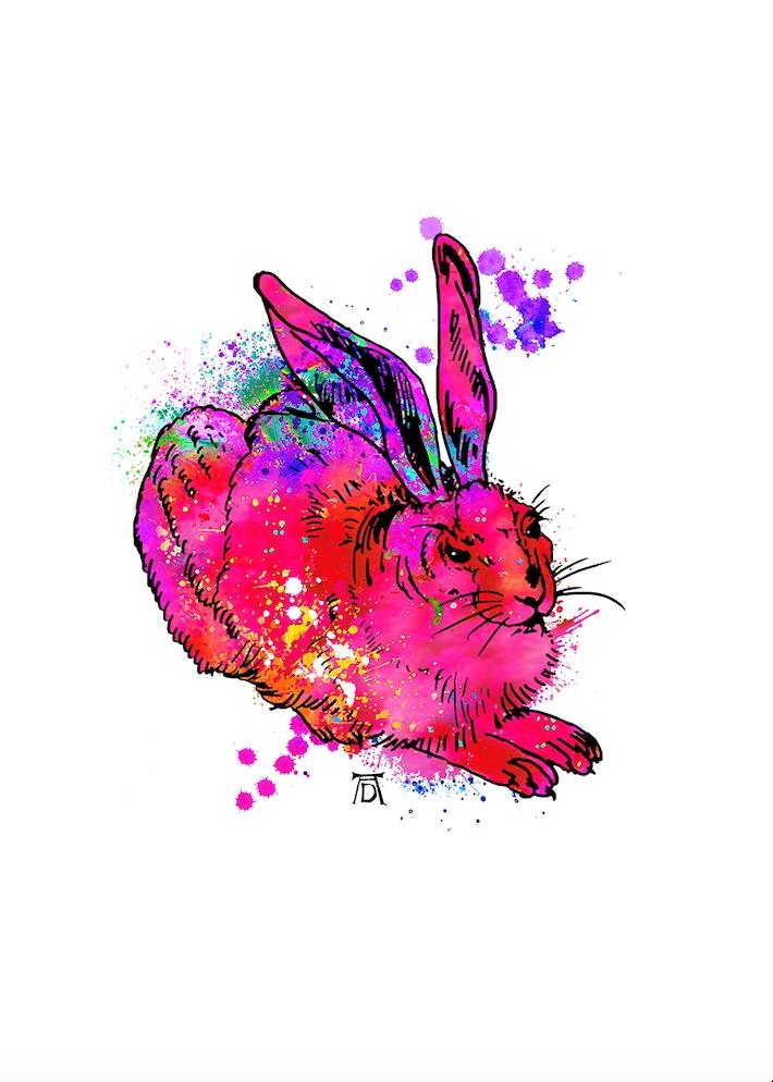 Osterhase pink, klein - Osten, Birgit - k-BO126