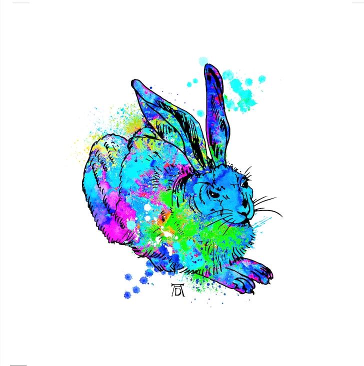 Osterhase blau - Osten, Birgit - k-BO131