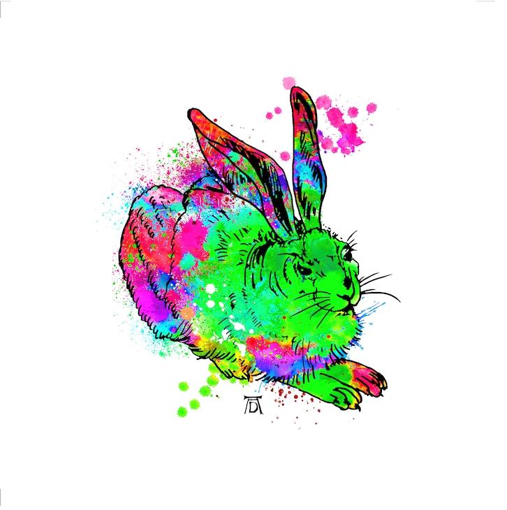 Osterhase grün - Osten, Birgit - k-BO132
