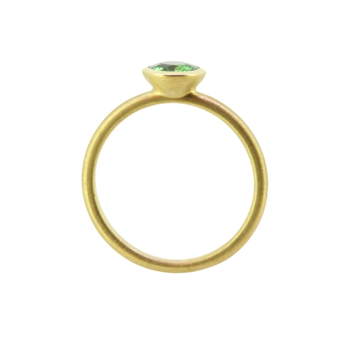 Ring Tsavorit rund 18K Gelbgold - Individuelle Marken - 01725-021
