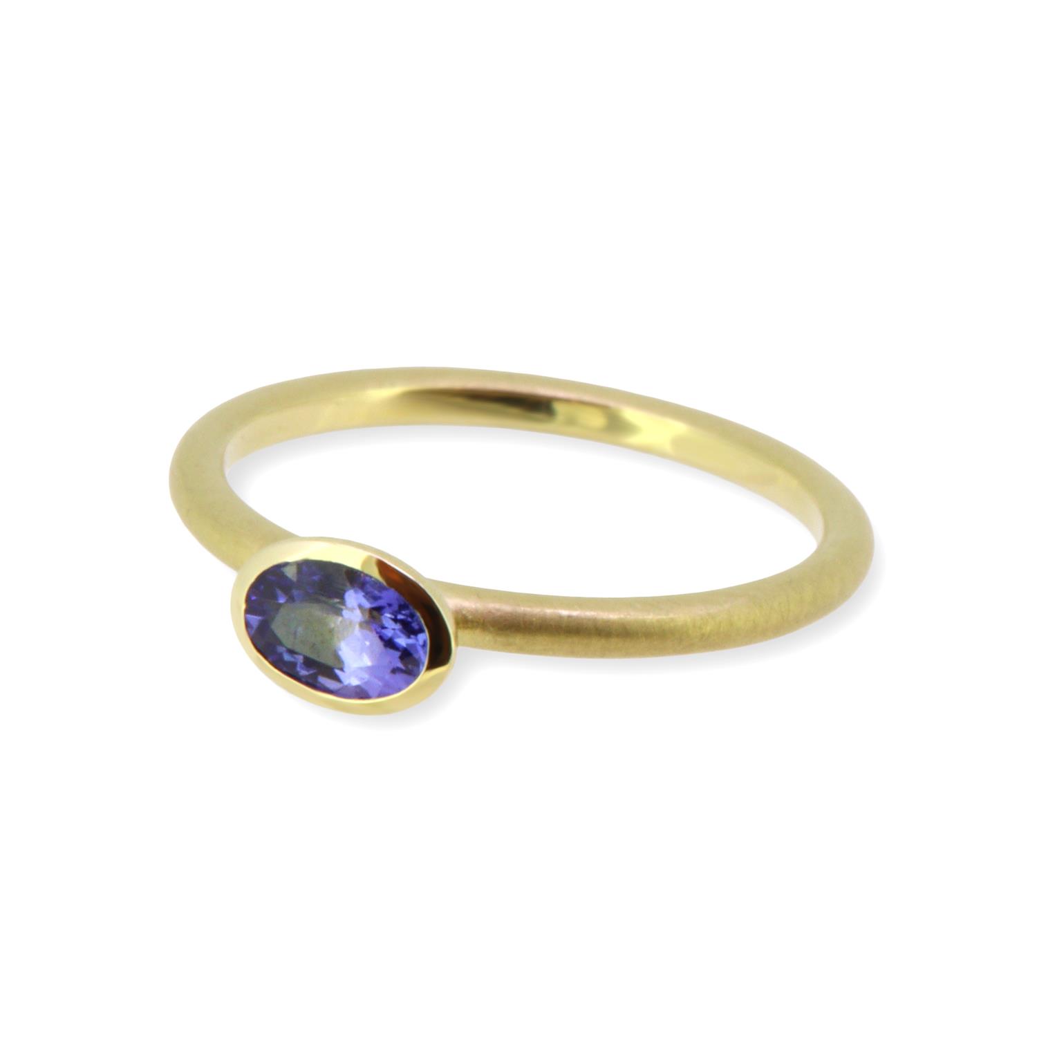 Ring Tansanit 18K Gelbgold - Individuelle Marken - 01726-012