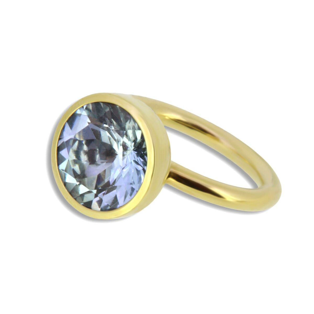 Ring Twiggy 12mm Aquamarin 18K Gelbgold - Georg Spreng - 321spre07-2A