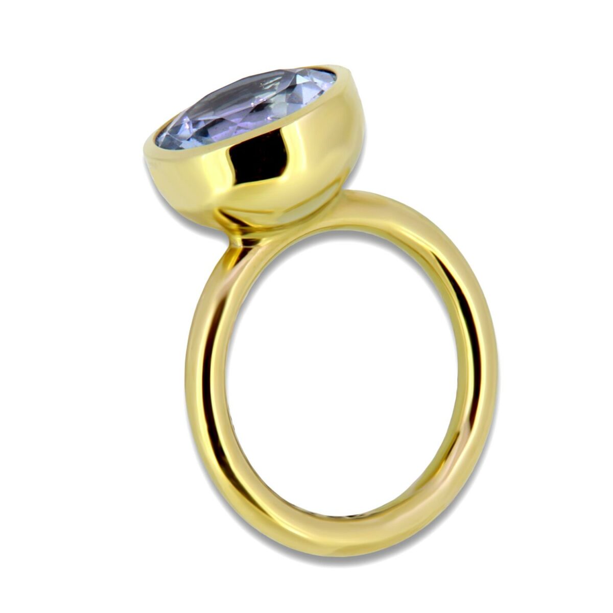 Ring Twiggy 12mm Aquamarin 18K Gelbgold - Georg Spreng - 321spre07-2A