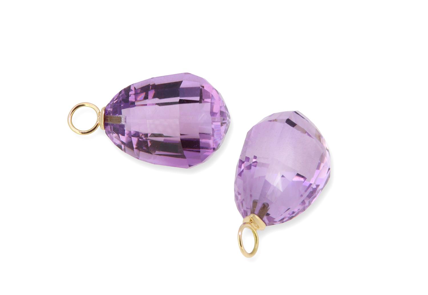 Einhänger Amethyst Trillion Pampel Roségold - GalerieVoigt - 325stei08-1