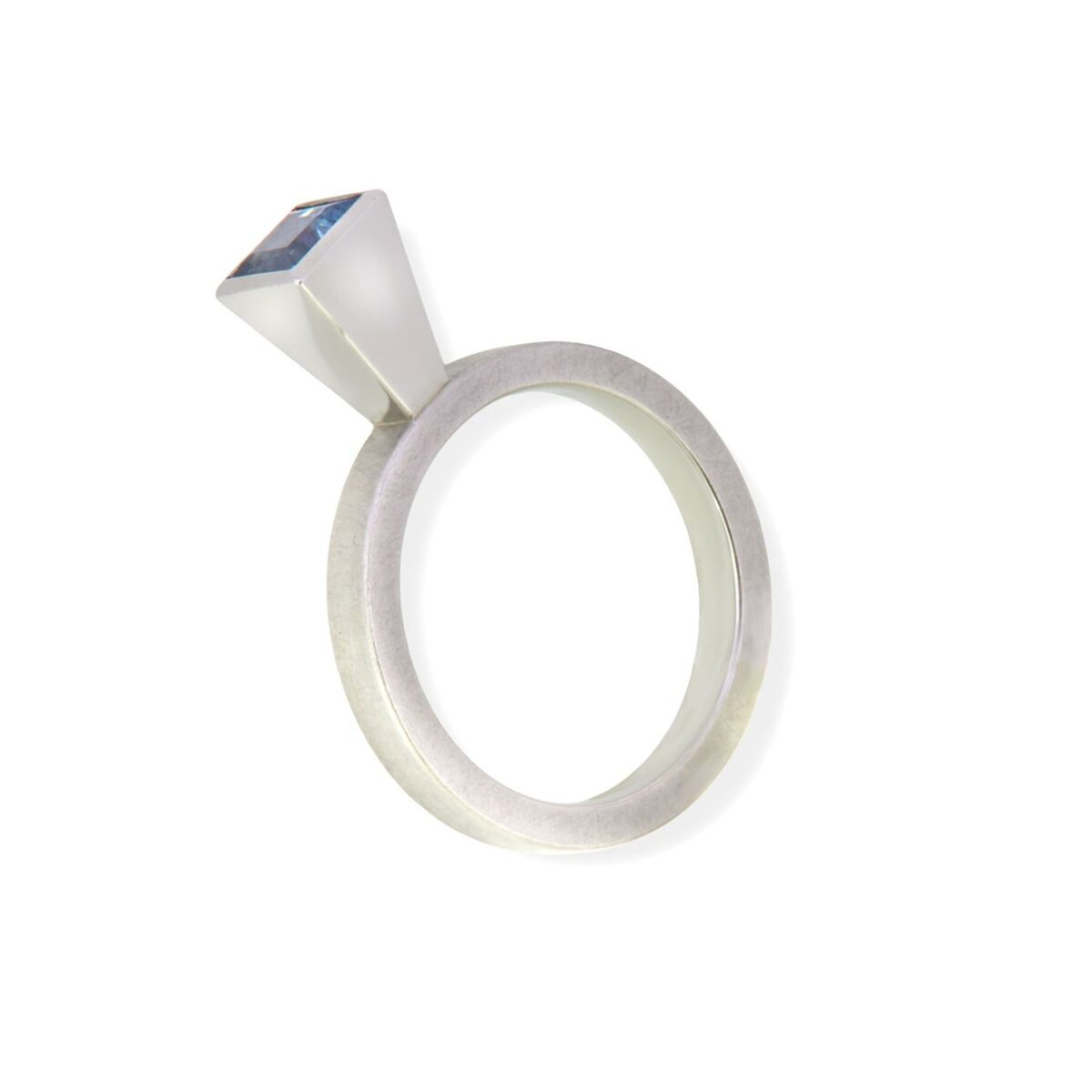 Ring Mini Caro Aquamarin 950 Platin - Georg Spreng - 404spre03-6