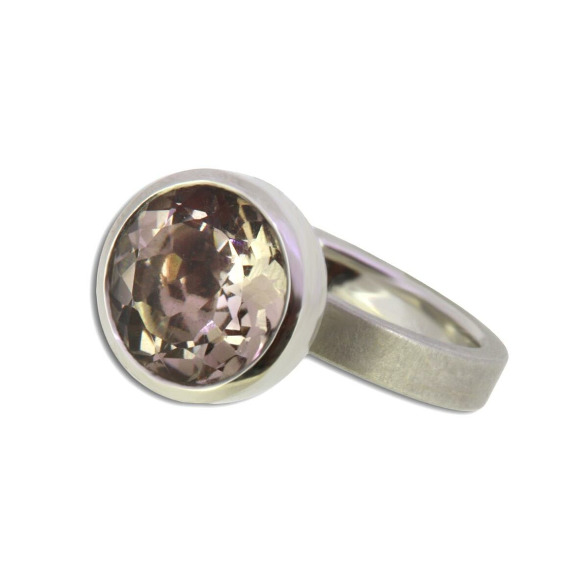 Ring Blub Rauchquarz hell 950 Platin - Georg Spreng - 407spre05-3B