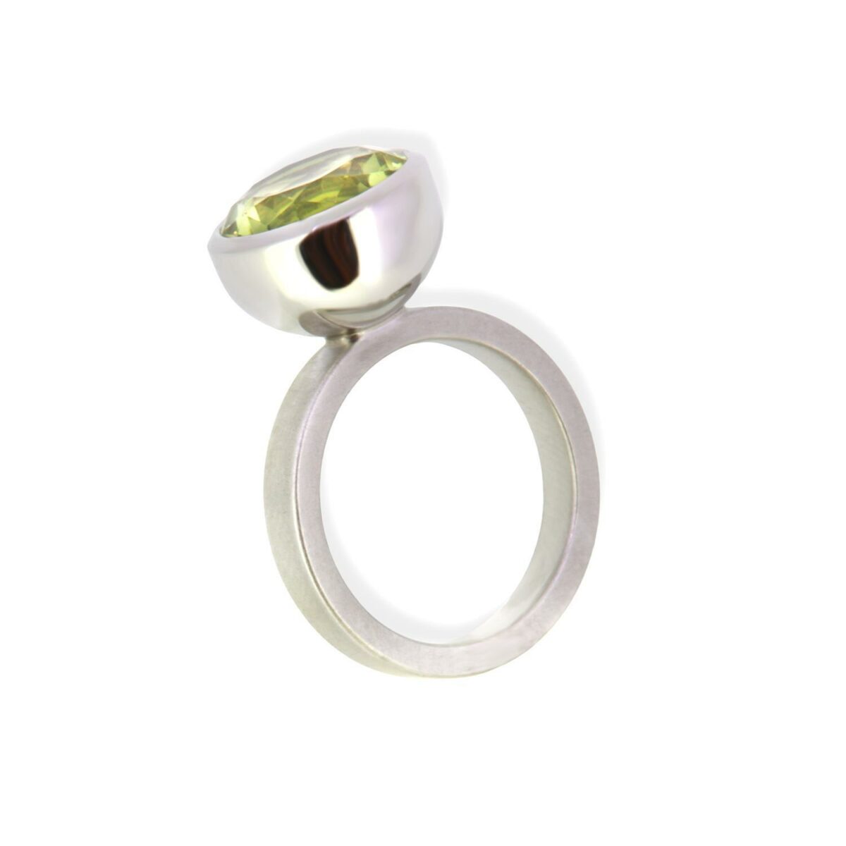 Ring Blub 12mm Lemoncitrin Platin - Georg Spreng - 420spre12-6A