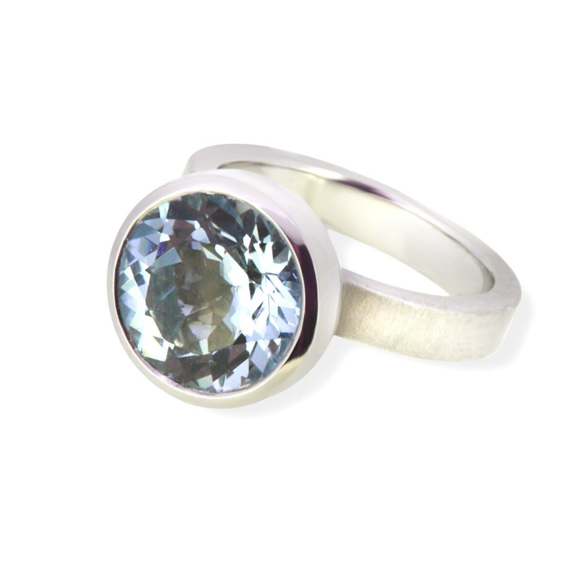 Ring Blub 12mm Aquamarin Platin - Georg Spreng - 420spre12-7A