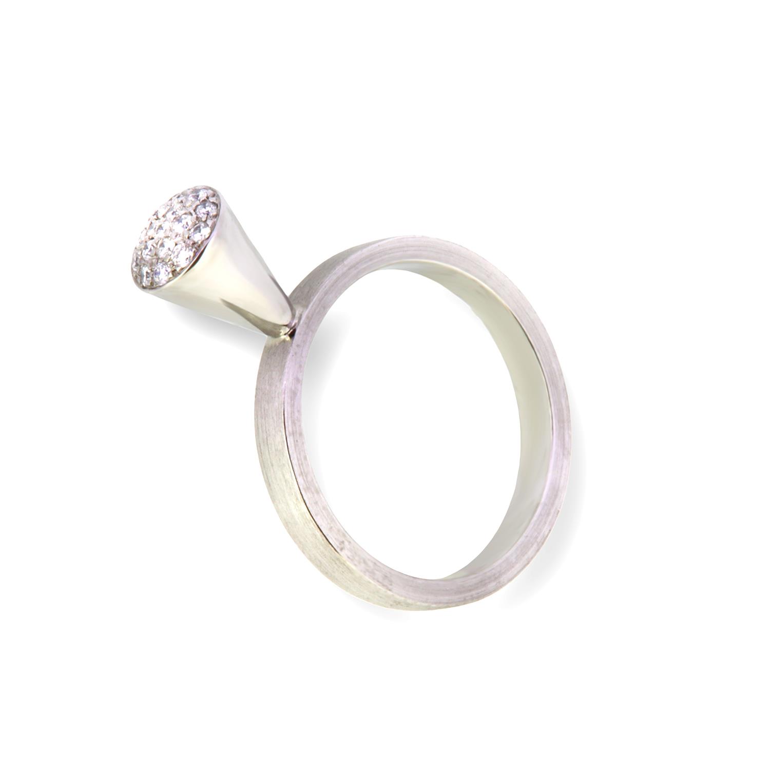 Ring Palladiumweißgold Brillanten - GalerieVoigt - E4R55716