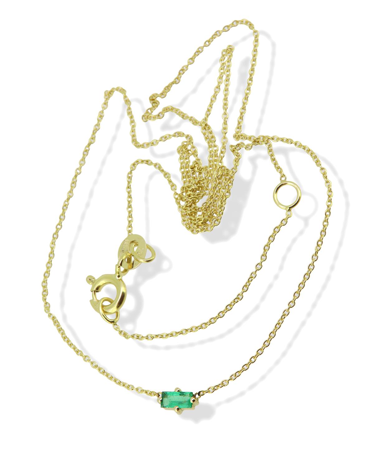 Kette 18K Gelbgold mit Smaragd - Lefteris Margaritis - NG0024E