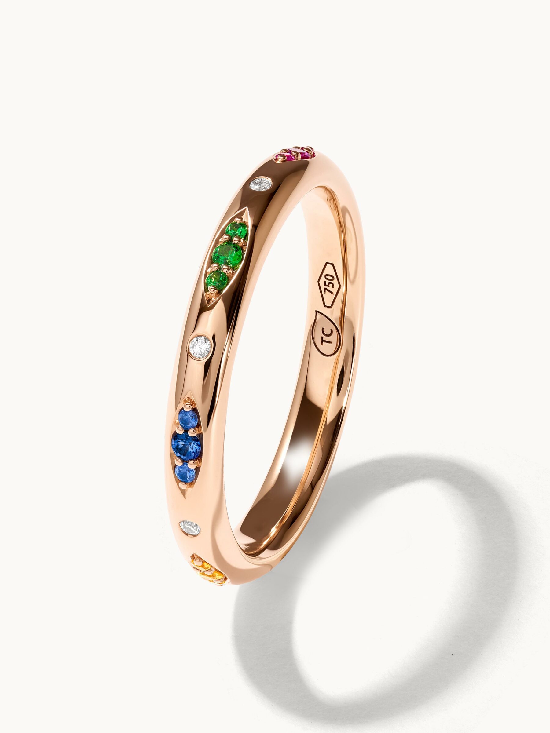 Ring Gypsy Band Candy Pavé Roségold - Tamara Comolli - R-Gyp-B-CanP-rg