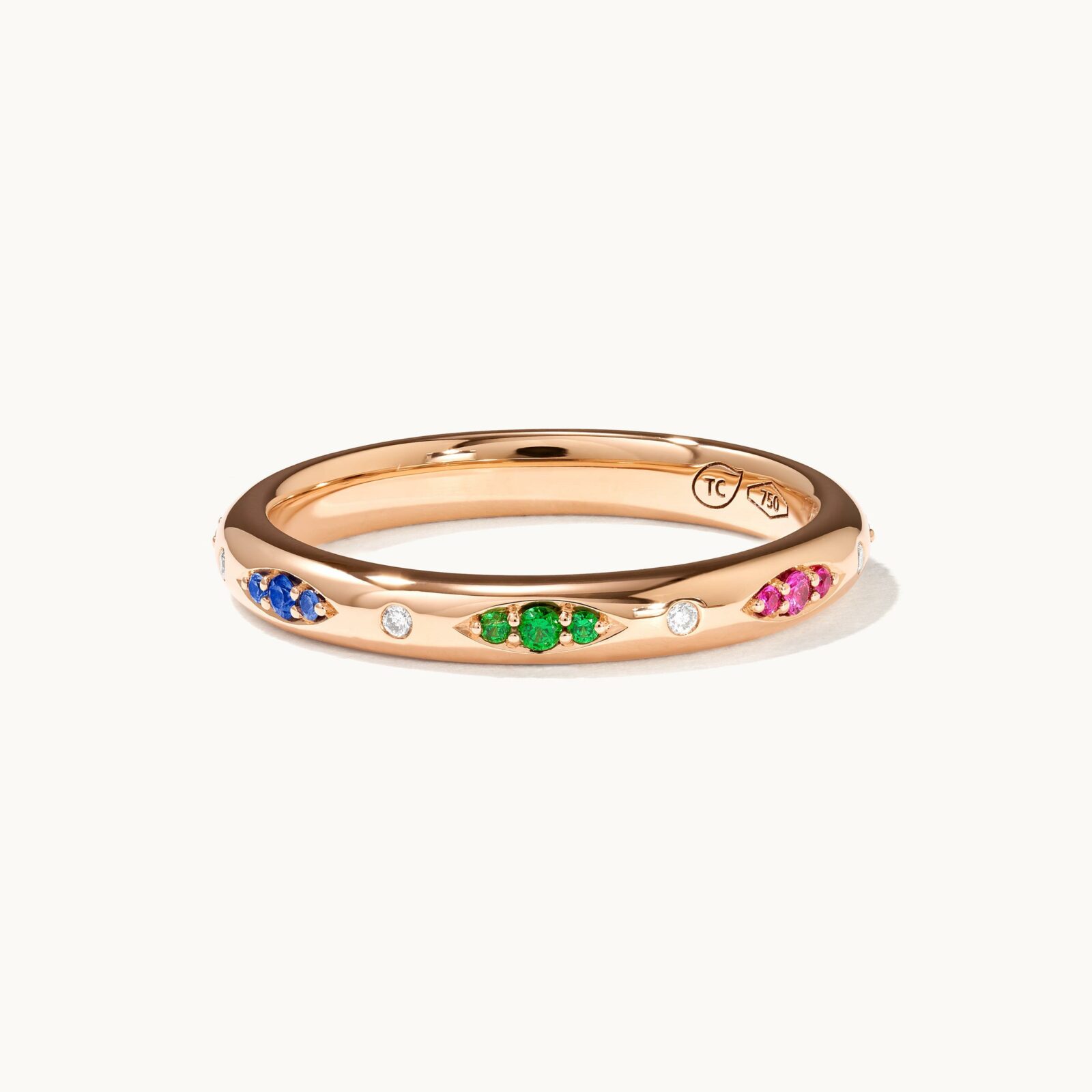 Ring Gypsy Band Candy Pavé Roségold - Tamara Comolli - R-Gyp-B-CanP-rg
