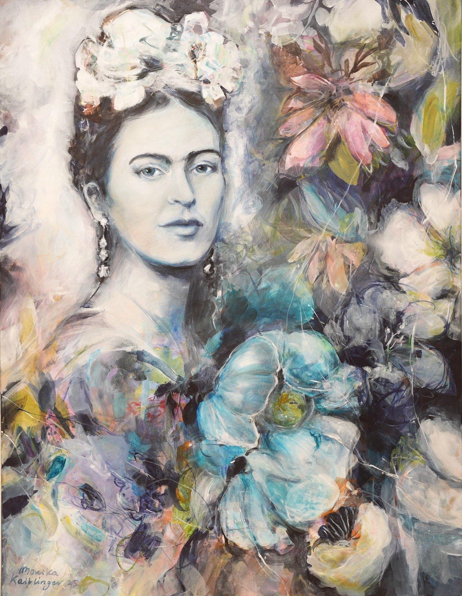 Frida mit blauer Blume - Kaiblinger, Monika - k-2508MK03