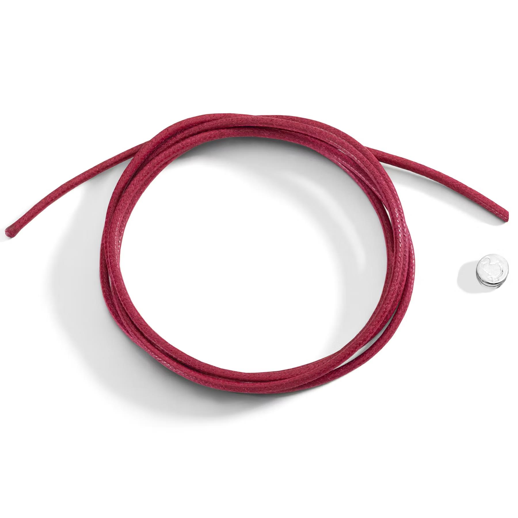 Kordel Bordeaux dick Silber Siegel - Dodo - DDA6000CORDLBORAG
