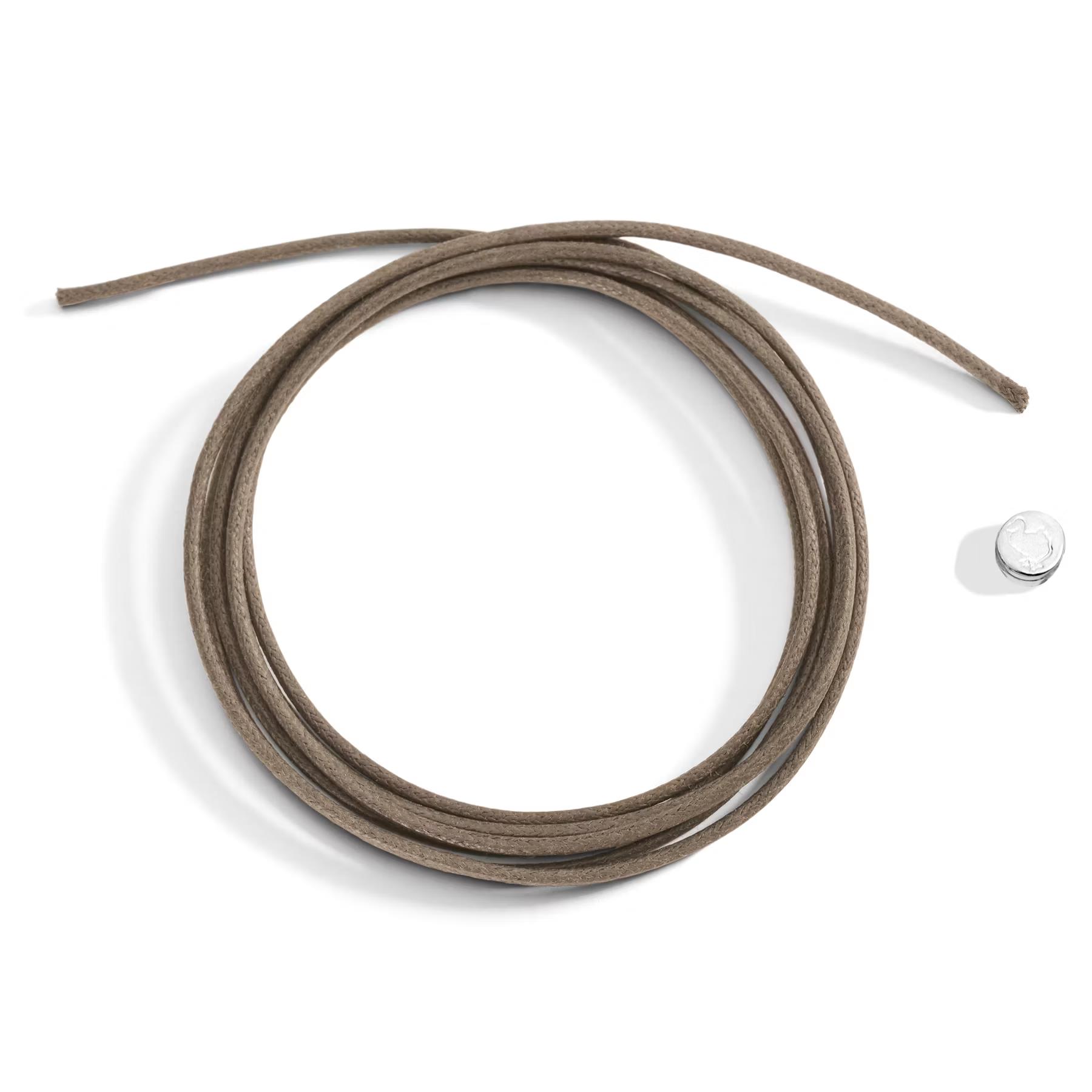 Kordel Taupe dünn Silber Siegel - Dodo - DDA6005CORDSTORAG