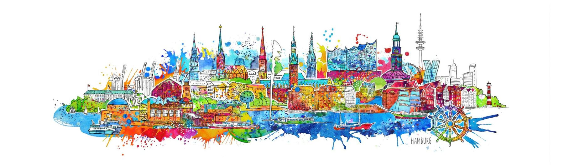 Happy Skyline HAMBURG - Osten, Birgit - k-BO202