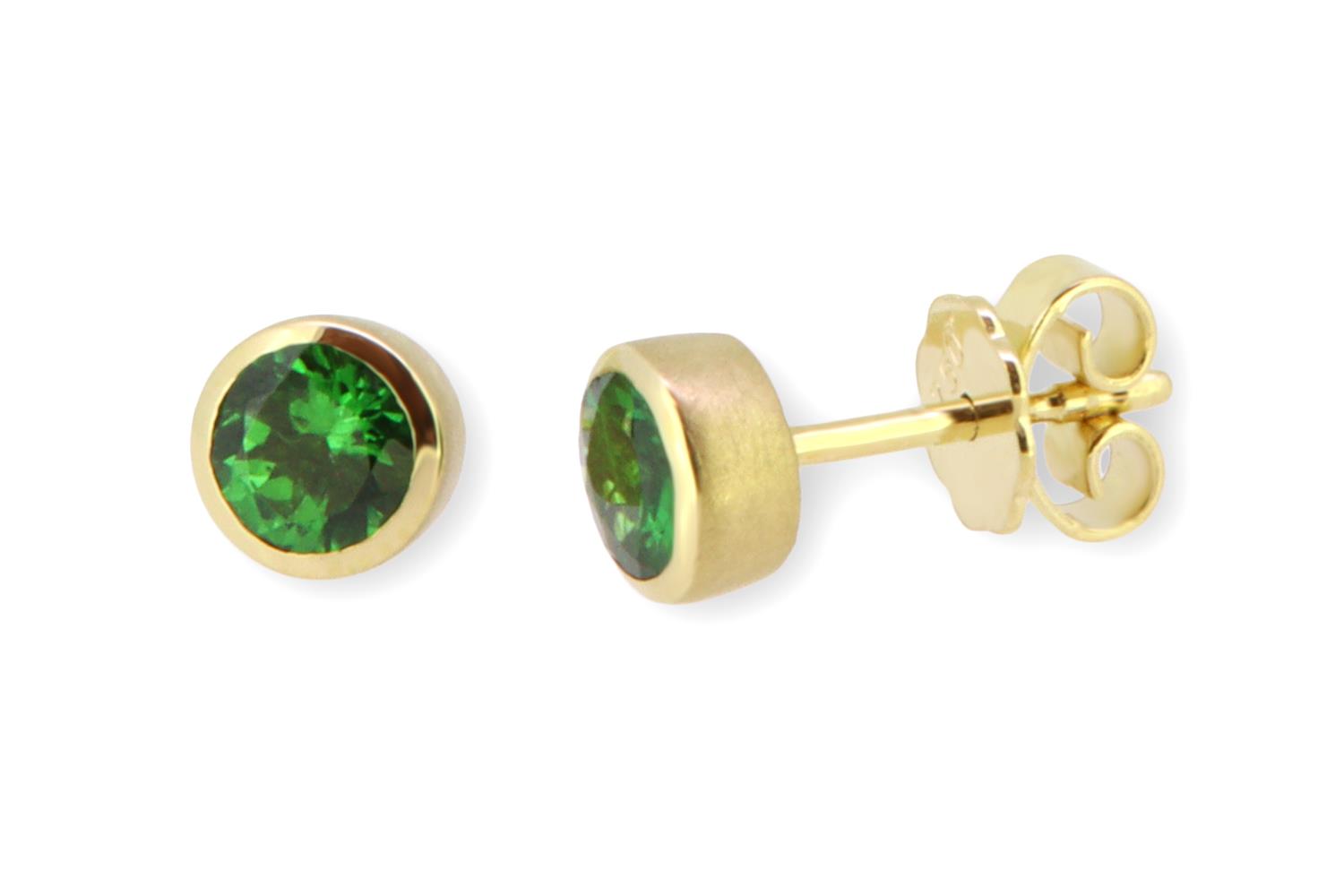 Ohrstecker Tsavorit 18K Gelbgold - Individuelle Marken - 03516-114