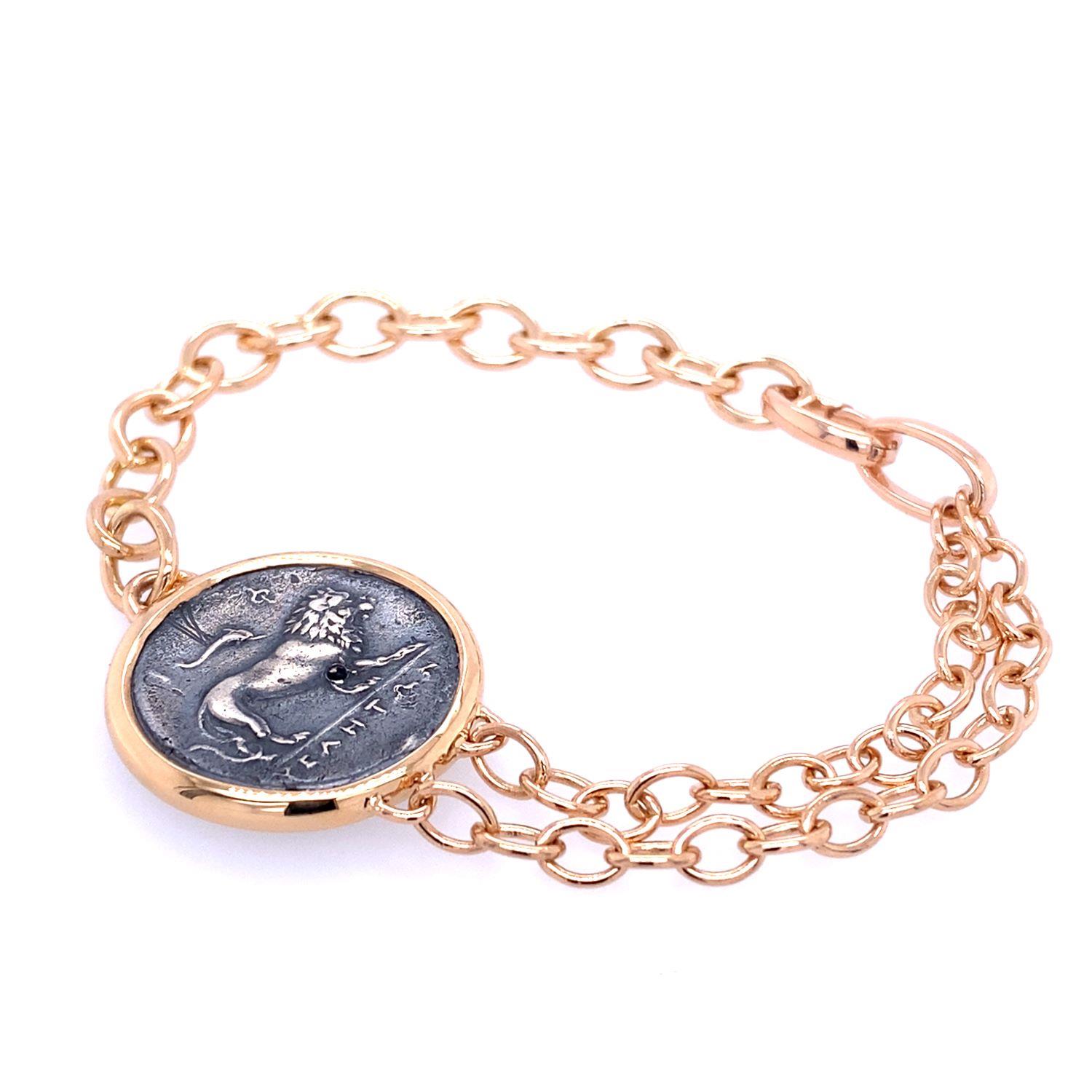 Armband Münze Löwe Artemis 18K Roségold - TwentyTen - 12771