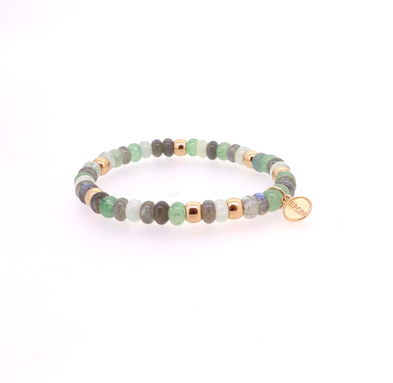 Armband Reflex Aquamarin Labradorit 18ct Roségold - Bron - 8AR3985MIX60
