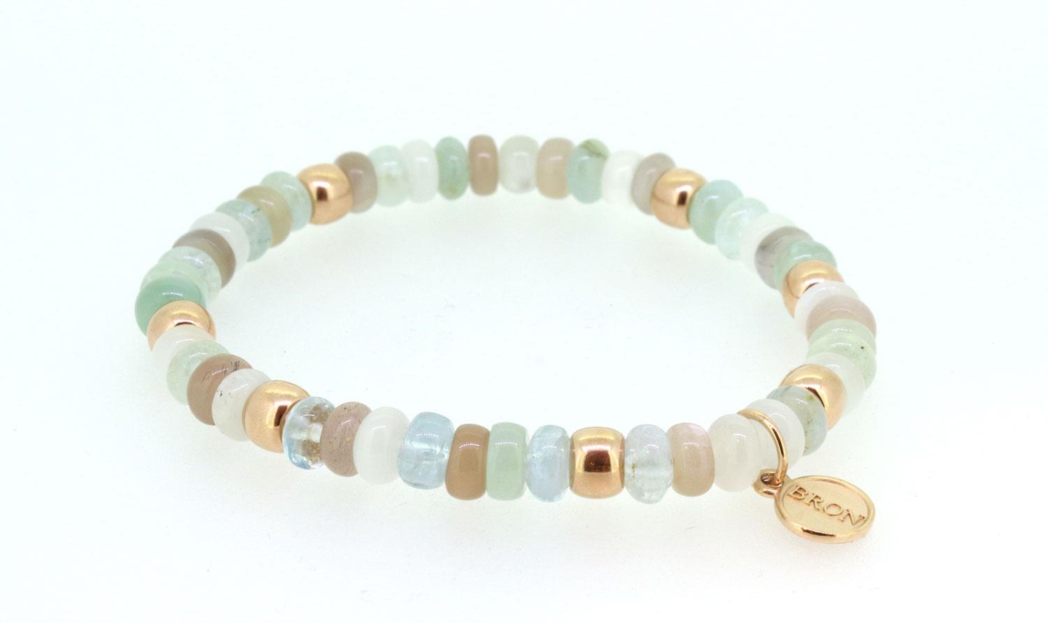Armband Reflex 18K Roségold Mondstein Aquamarin - Bron - 8AR3985MIX64