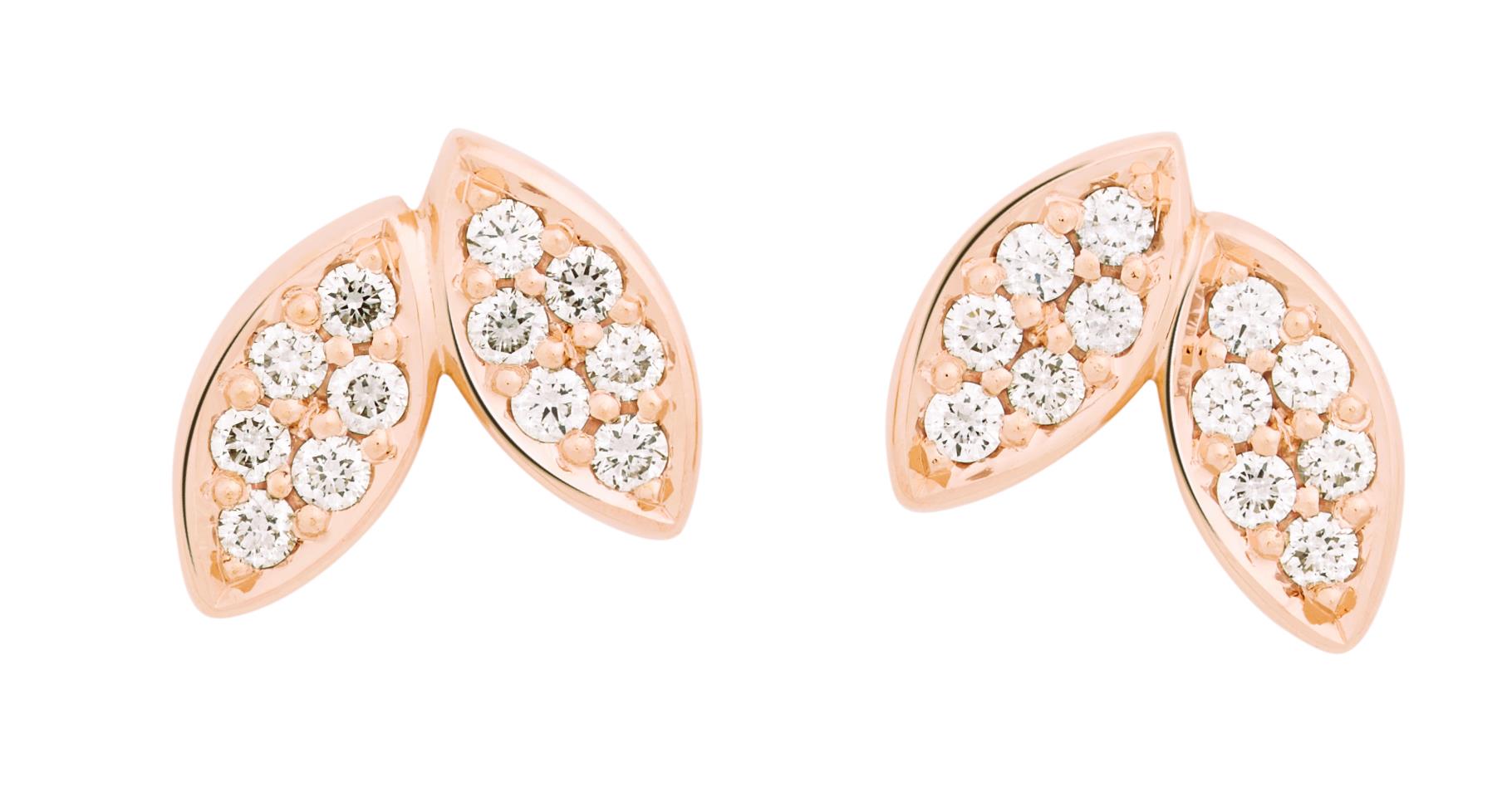 Ohrstecker Poppy 18K Gelbgold Diamanten - Bron - 8OG4915BR