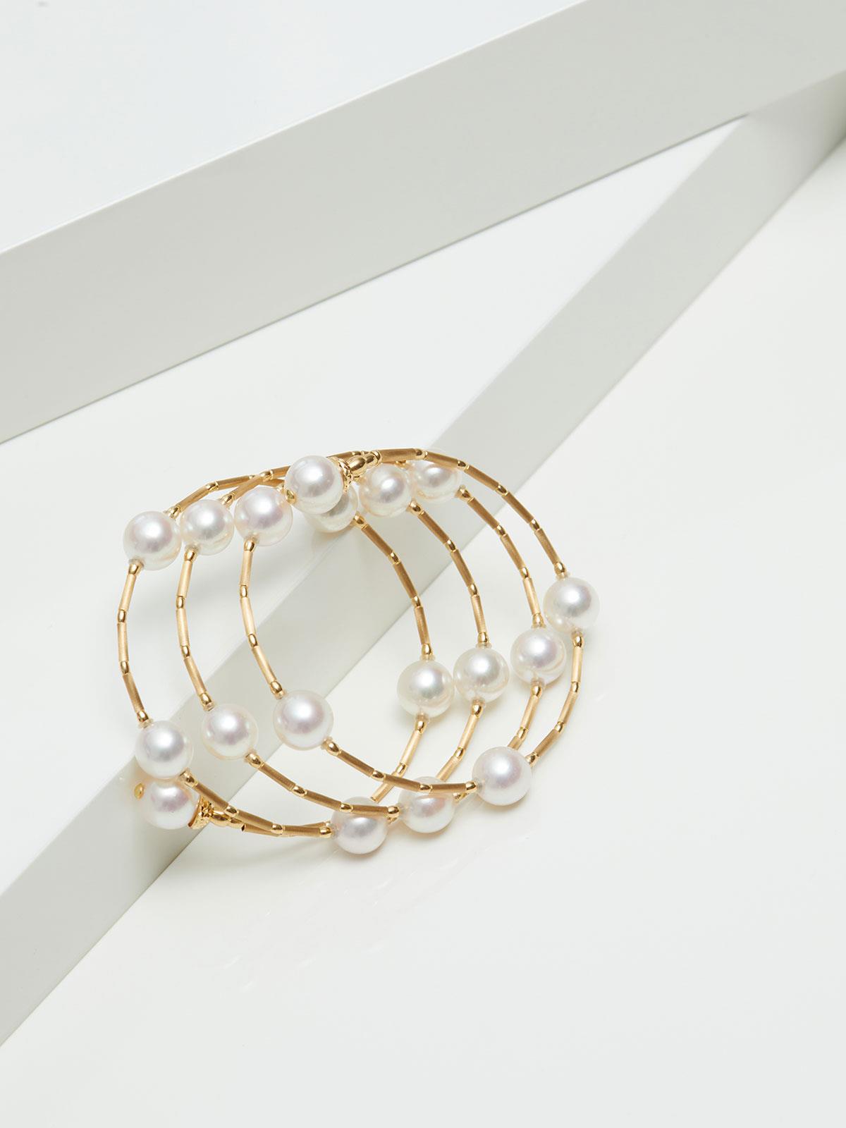 Armreif Akoya Perlen18K Gelbgold - Yana Nesper - AP66-7