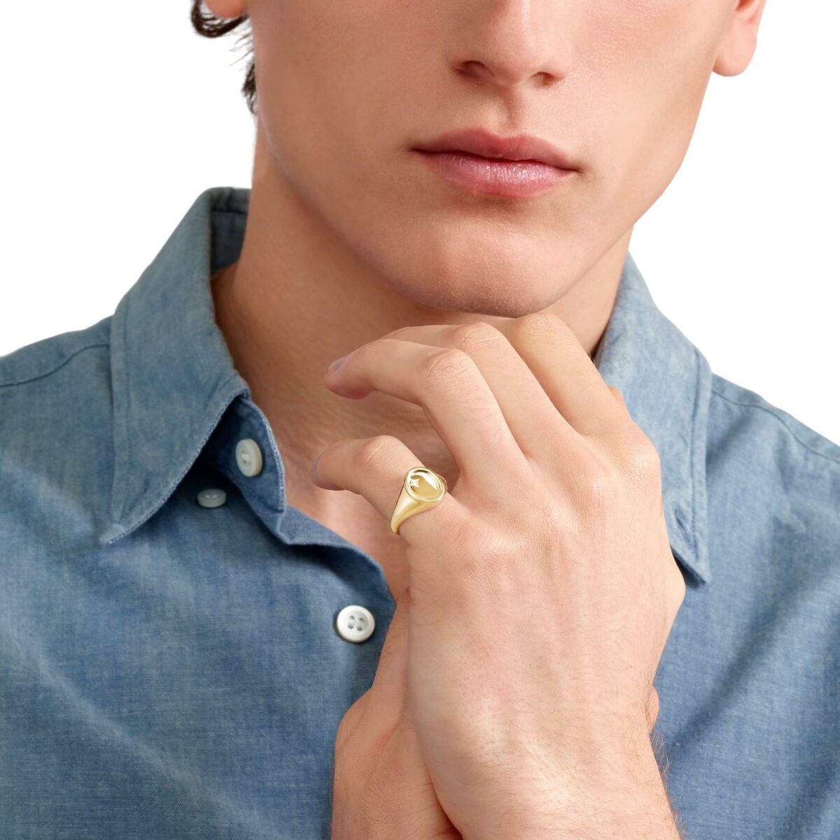 Ring Sigillo 9K Gelbgold Diamant - Dodo - DAC5000SIGNEDB09G
