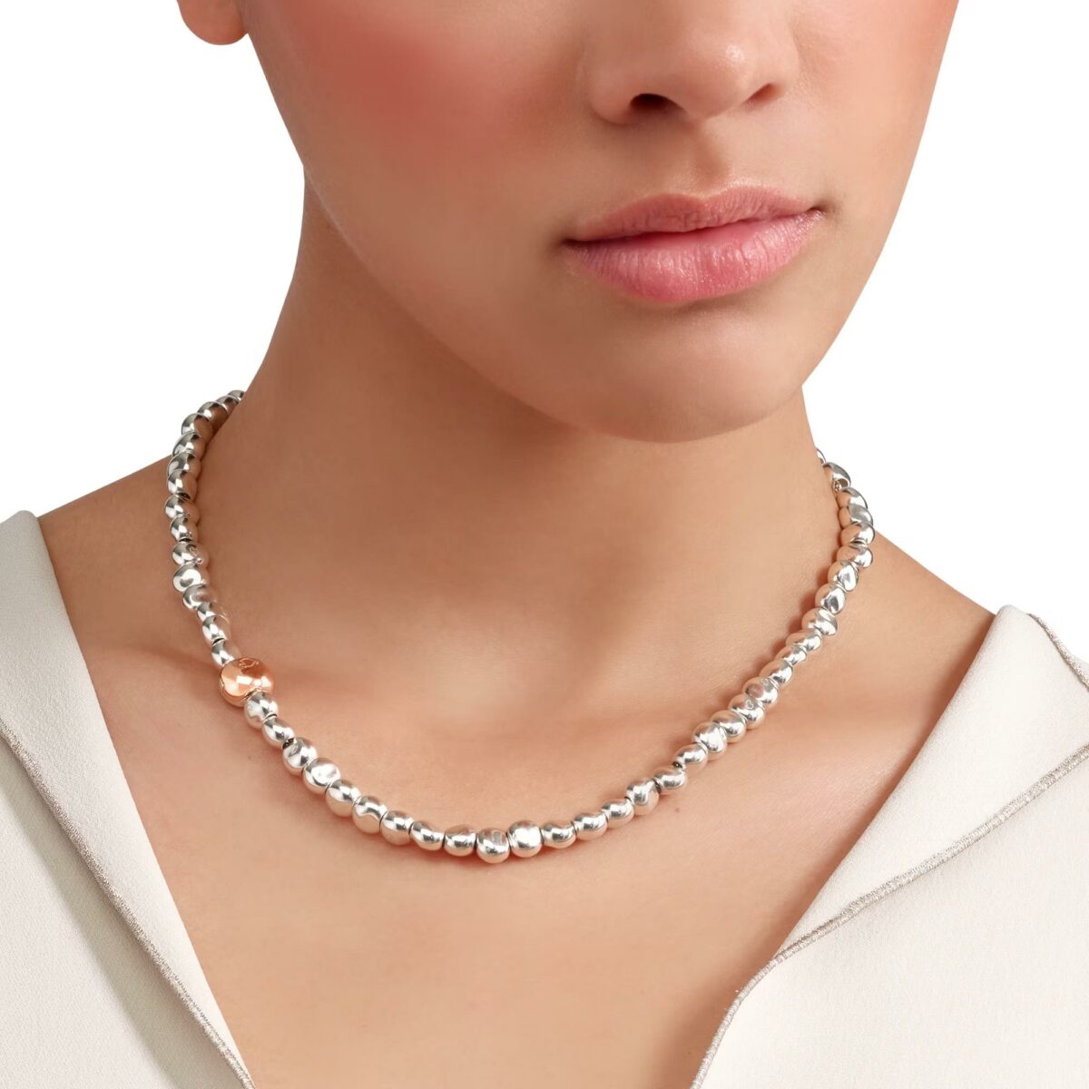 Kette Pepita 925 Silber 9K Roségold - Dodo - DCC5002PEPIT0009A42