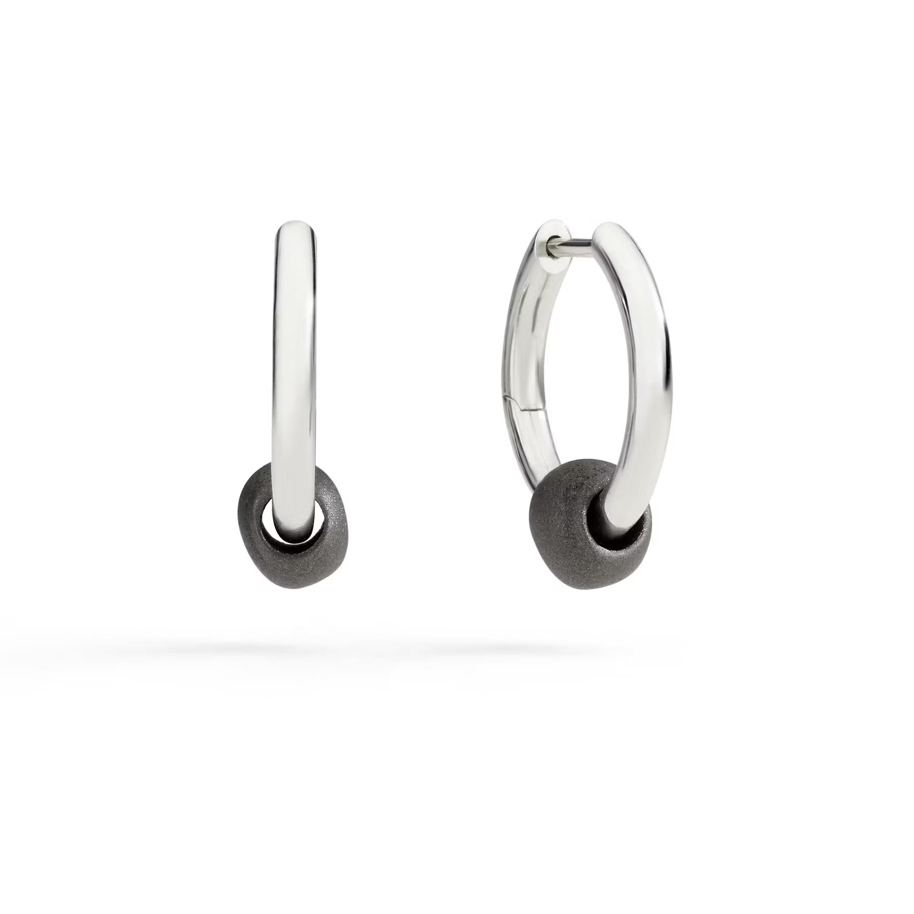 Paar Creole Pepita 925 Silber Titan - Dodo - DOC5033PEPIT0AGTI