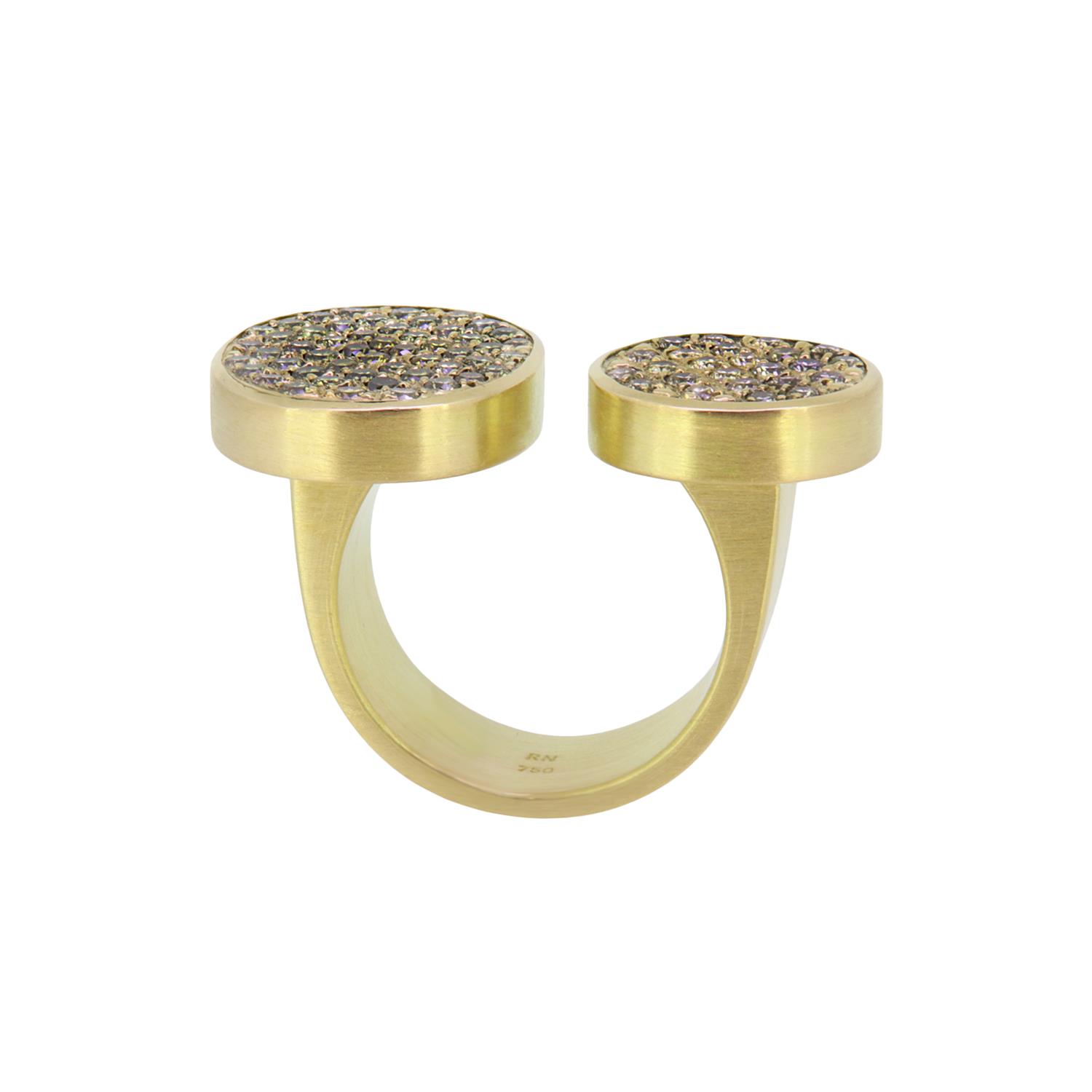 Ring 18K Gelbgold Diamanten - Individuelle Marken - 425naeh01-1