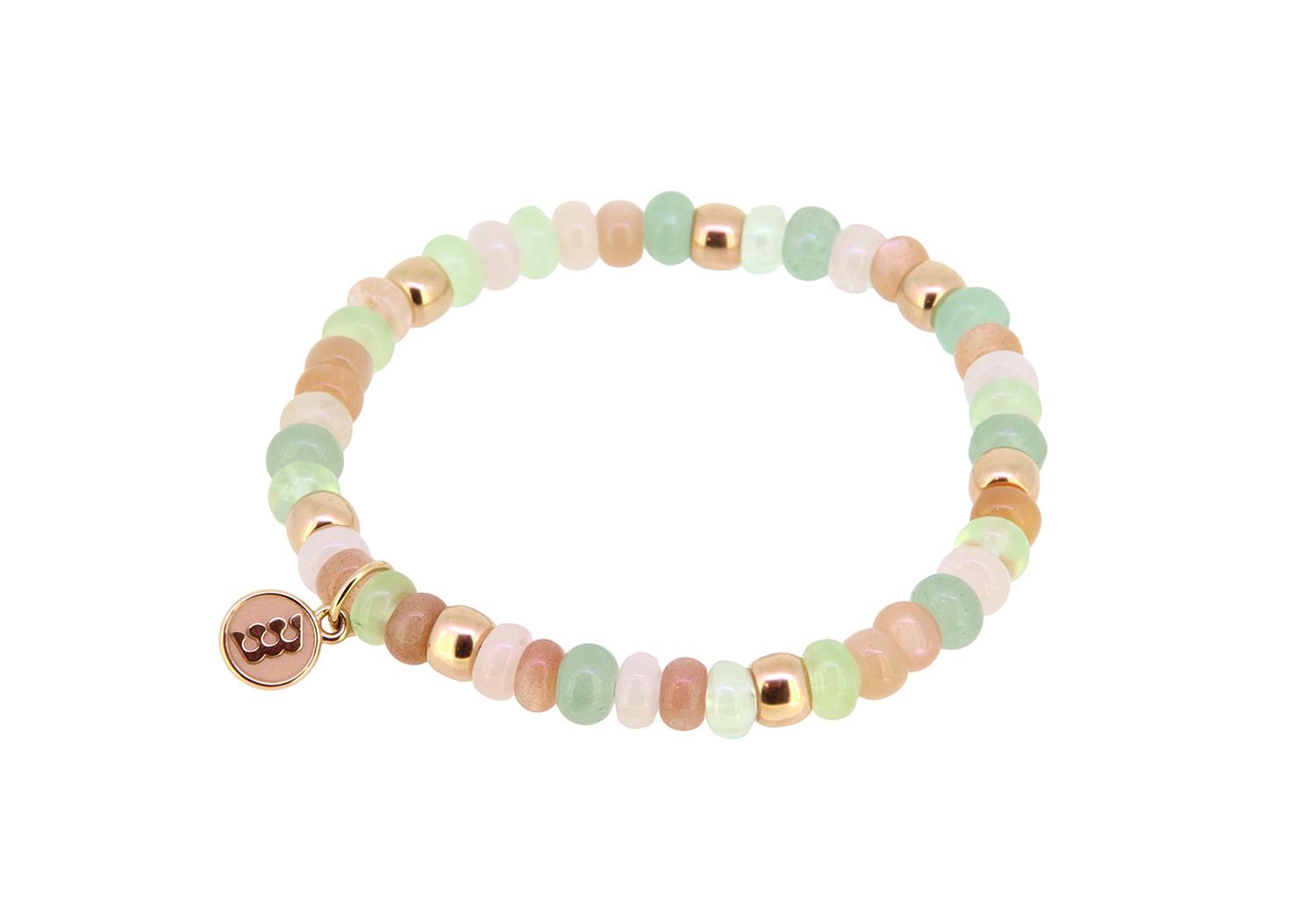 Armband Reflex Jade Mondstein Prehnit - Bron - 8AR3985MIX94