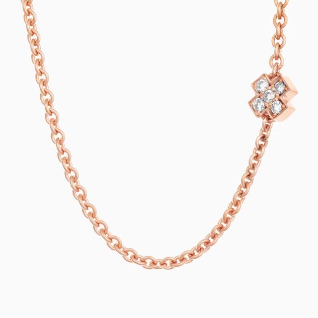 Kette Joy 18K Roségold weiße Brillanten - Bron - 8CR440545BR