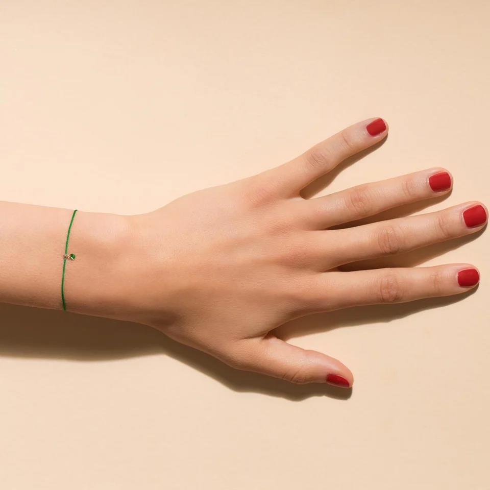 Armband Tsavorith 18K Gelbgold grünes Band - La Brune et La Blonde - BC0008YGTSGR