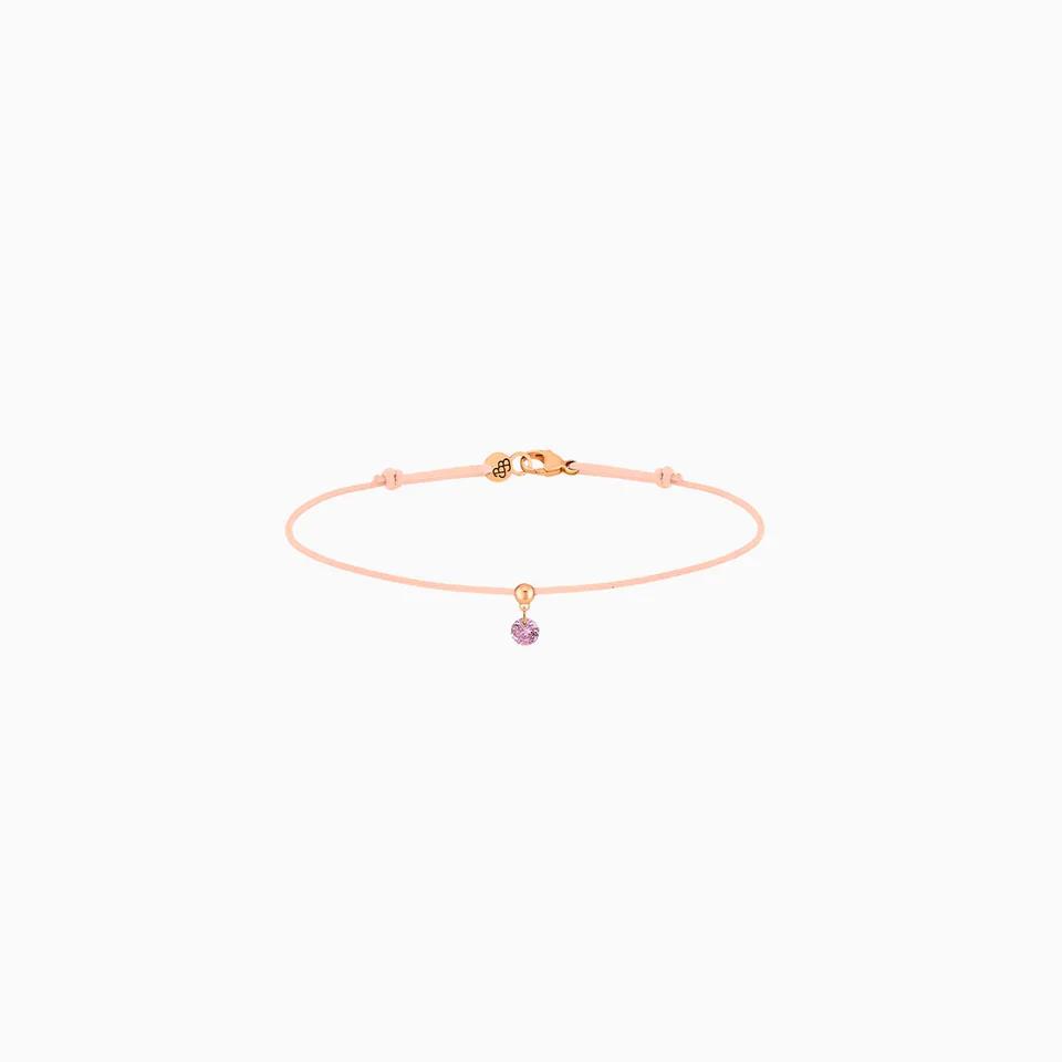 Armband Saphir pink 18K Roségold Band nude - La Brune et La Blonde - BC0009PGSANU