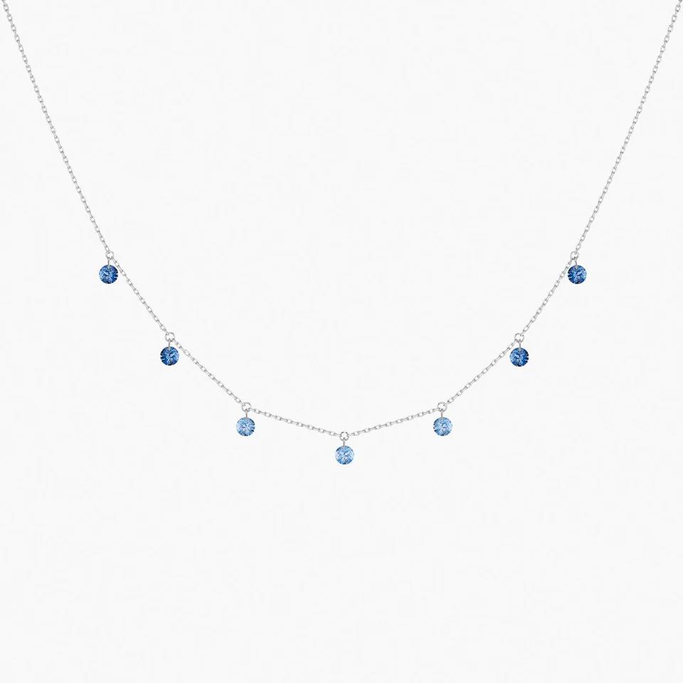Kette Confetti Blue Saphire 18K Weißgold - La Brune et La Blonde - CL0040WGSA