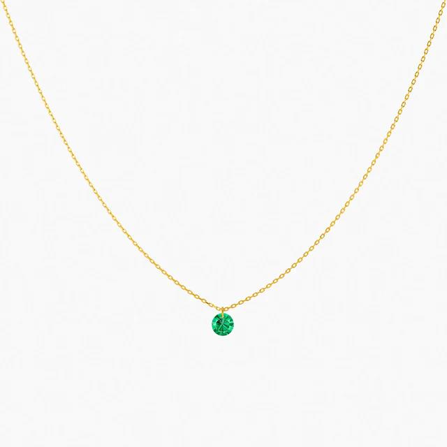 Kette Confetti Smaragd 18K Gelbgold - La Brune et La Blonde - CL0054YGEM