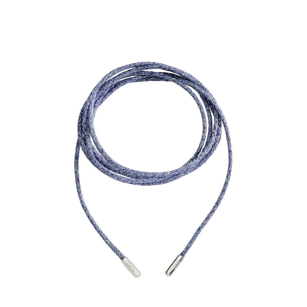 Kordel hellblau Polyester 925 Silber Enden - Dodo - DDC5000CORDLBL0AG90