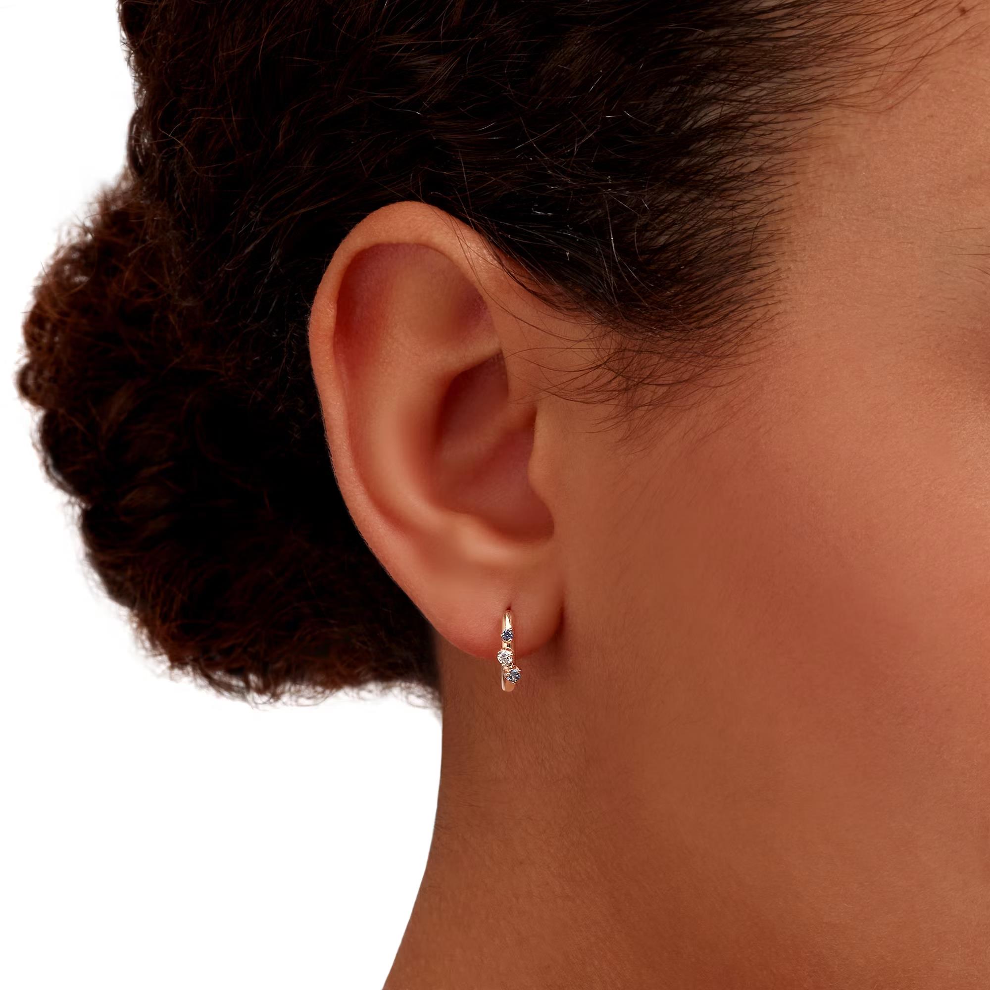 Creolen Paar Universe Safire 9K Roségold - Dodo - DOC5003UNIVEZSB9R